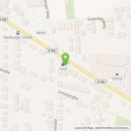 Standortübersicht der Tankstelle TotalEnergies Usingen in 61250 Usingen