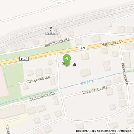 Standortübersicht der Tankstelle Shell Laufach Hauptstr. 89 in 63846 Laufach