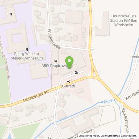 Standortübersicht der Benzin-Super-Diesel Tankstelle: Esso Tankstelle in 91438, BAD WINDSHEIM