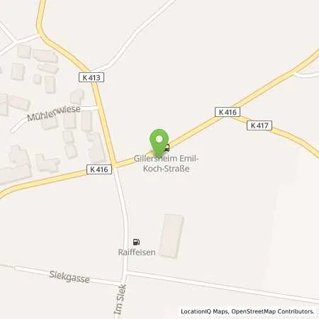 Standortübersicht der Tankstelle Raiffeisen Warenhandel GmbH in 37191 Gillersheim