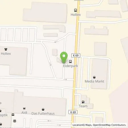 Standortübersicht der Tankstelle team Tankstelle Rendsburg in 24768 Rendsburg