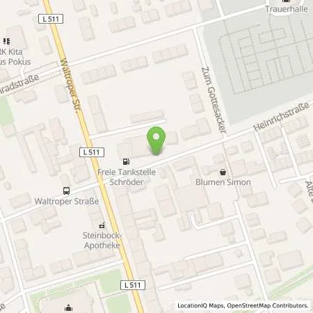 Standortübersicht der Tankstelle budget öl in 44536 Lünen Brambauer