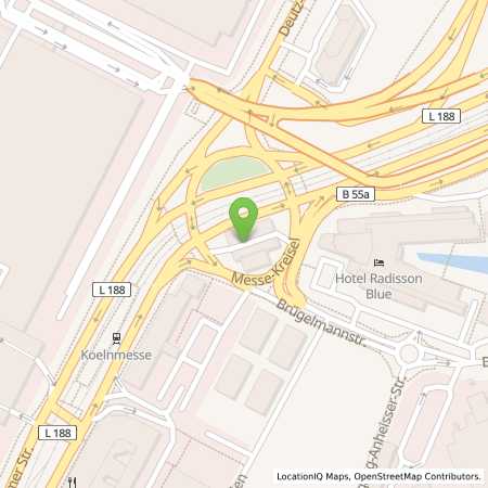 Standortübersicht der Benzin-Super-Diesel Tankstelle: Shell Koeln Messekreisel 1 in 50679, Koeln