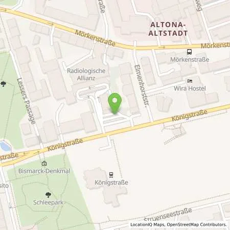 Standortübersicht der Tankstelle Shell Hamburg Koenigstr. 22 in 22767 Hamburg