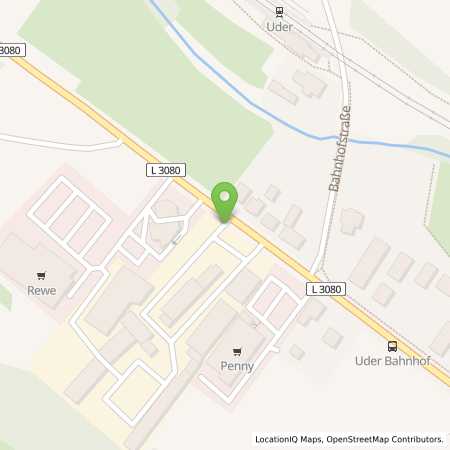 Standortübersicht der Benzin-Super-Diesel Tankstelle: Sprint Uder Strasse der Einheit in 37318, Uder