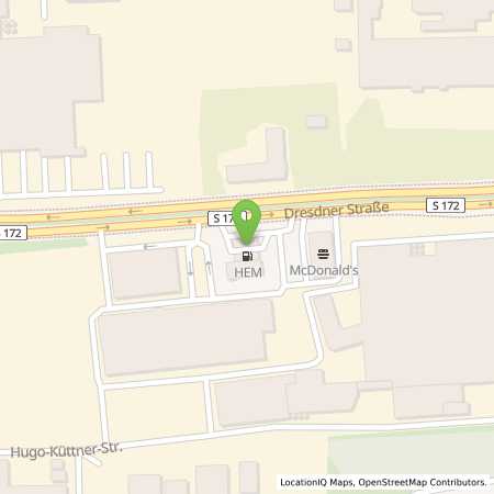 Standortübersicht der Benzin-Super-Diesel Tankstelle: Pirna, Dresdner Str. 49 in 01796, Pirna
