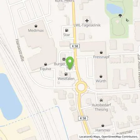 Standortübersicht der Tankstelle Sascha Triburg in 48653 Coesfeld