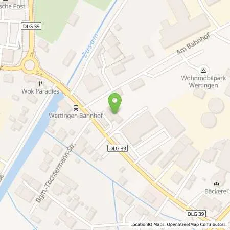 Standortübersicht der Tankstelle Esso Tankstelle in 86637 WERTINGEN