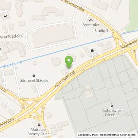 Standortübersicht der Tankstelle KEMPTEN - ADENAUERRING 24 in 87439 Kempten