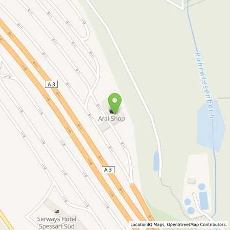 Standortübersicht der Tankstelle WEIBERSBRUNN SPESSART NORD A3 in 63879 WEIBERSBRUNN