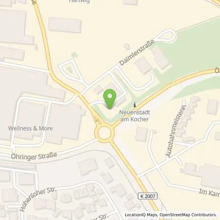 Standortübersicht der Tankstelle Shell Neuenstadt Daimlerstr. 23 in 74196 Neuenstadt