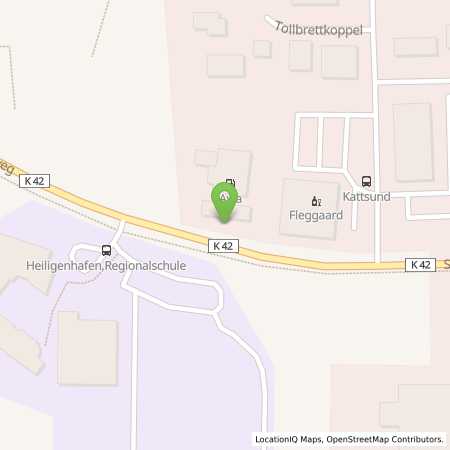 Standortübersicht der Benzin-Super-Diesel Tankstelle: AVIA Tankstelle in 23774, Heiligenhafen
