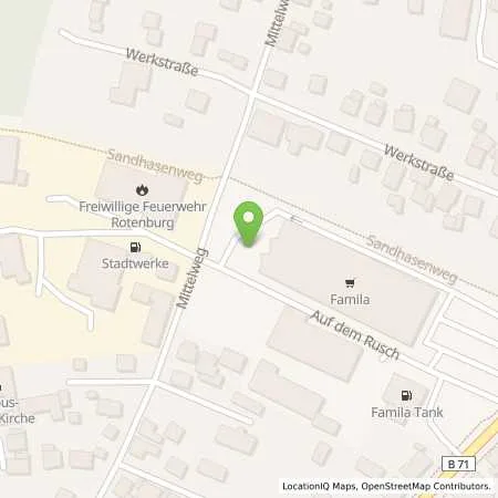 Standortübersicht der Tankstelle famila Tankstelle Rotenburg in 27356 Rotenburg