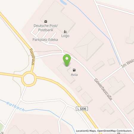 Standortübersicht der Benzin-Super-Diesel Tankstelle: AVIA Tankstelle in 36148, Kalbach-Mittelkalbach