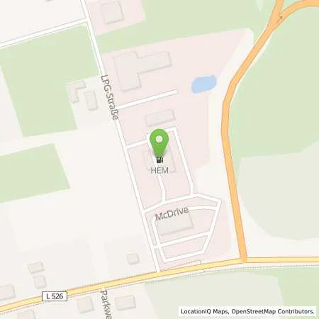 Standortübersicht der Tankstelle Lübbenau, LPG Str. 1 in 03222 Lübbenau