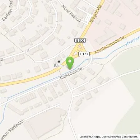 Standortübersicht der Tankstelle Aral Tankstelle in 78120 Furtwangen