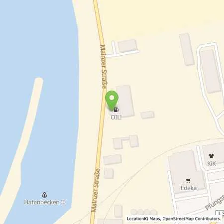 Standortübersicht der Tankstelle OIL! Tankstelle Gernsheim in 64579 Gernsheim