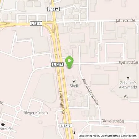 Standortübersicht der Tankstelle Shell Goeppingen Heiningerstr. 23 in 73037 Goeppingen