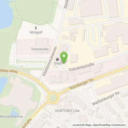 Standortübersicht der Tankstelle Shell Treuchtlingen Industriestr. 1 in 91757 Treuchtlingen