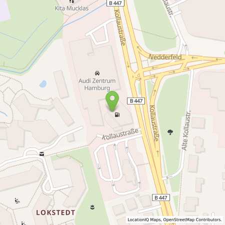 Standortübersicht der Benzin-Super-Diesel Tankstelle: Shell Hamburg Kollaustr. 39 in 22529, Hamburg