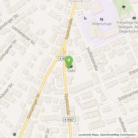 Standortübersicht der Tankstelle Stuttgart Epplestrasse 55 in 70597 Stuttgart