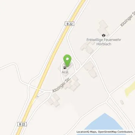 Standortübersicht der Tankstelle Aral Tankstelle in 97359 Schwarzach