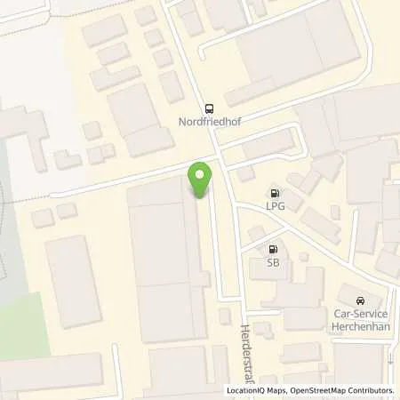 Standortübersicht der Tankstelle SB Hilden Herder Str. 44 in 40721 Hilden