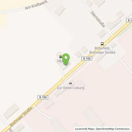 Standortübersicht der Tankstelle Bitterfeld, Brehnaer Str. 32 in 06749 Bitterfeld