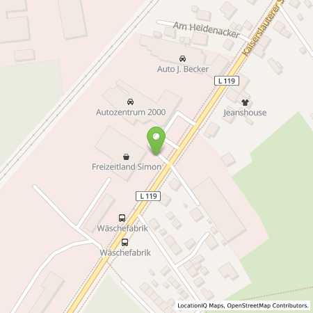Standortübersicht der Benzin-Super-Diesel Tankstelle: TotalEnergies Homburg-Bruchhof in 66424, Homburg-Bruchhof