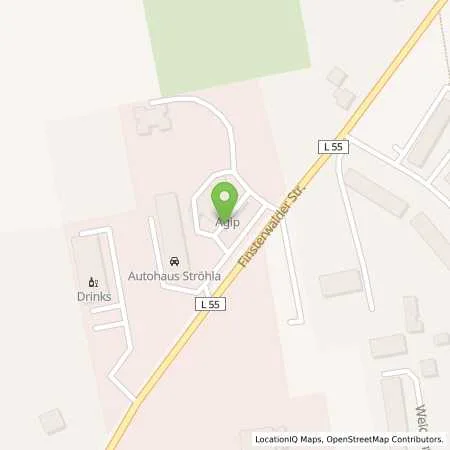 Standortübersicht der Tankstelle CALAU - FINSTERWALDER STR. 14 in 03205 Calau