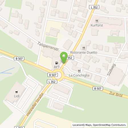 Standortübersicht der Benzin-Super-Diesel Tankstelle: bft Neunkirchen-Seelscheid in 53819, Neunkirchen-Seelscheid
