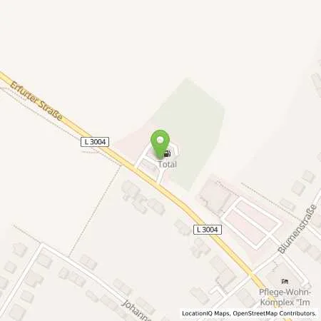 Standortübersicht der Tankstelle TotalEnergies Ilmenau in 98693 Ilmenau