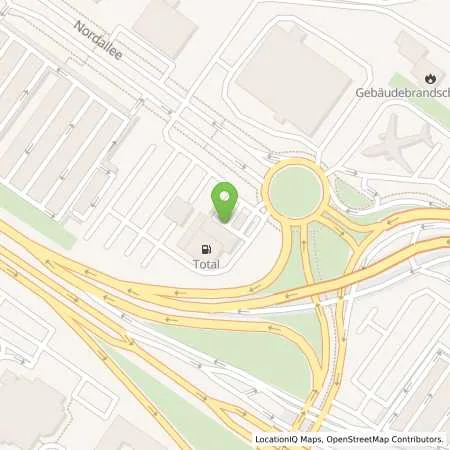 Standortübersicht der Tankstelle TotalEnergies Flughafen Koeln-Bonn in 51147 Koeln
