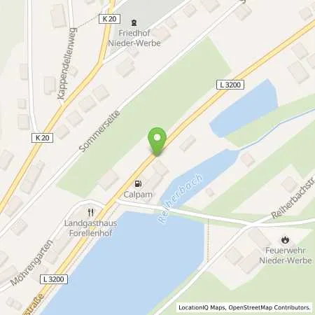 Standortübersicht der Tankstelle Calpam Tankstelle in 34513 Waldeck