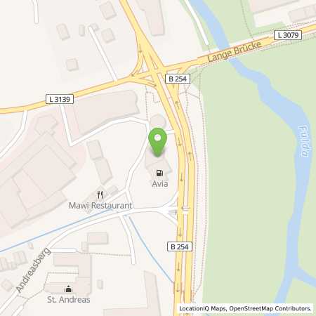 Standortübersicht der Benzin-Super-Diesel Tankstelle: AVIA Tankstelle in 36041, Fulda
