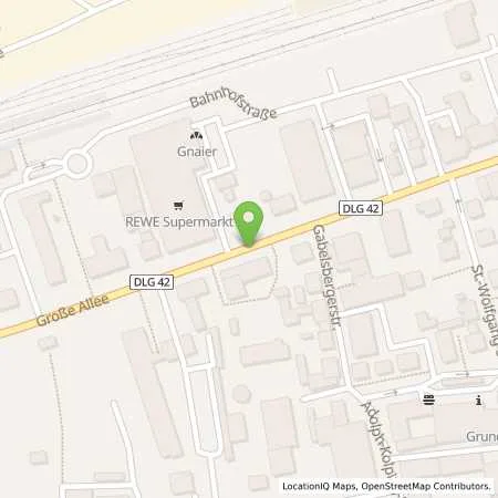 Standortübersicht der Tankstelle DILLINGEN - GROSSE ALLEE in 89407 Dillingen