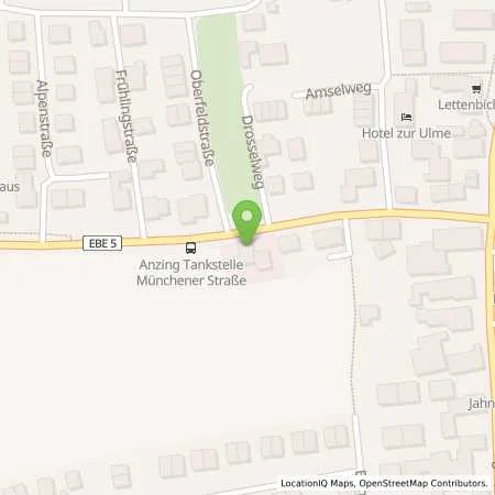 Standortübersicht der Tankstelle Anzing Münchner Strasse 11 in 85646 Anzing