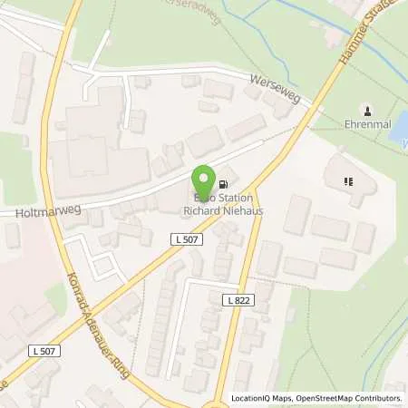 Standortübersicht der Tankstelle Esso Tankstelle in 59269 BECKUM