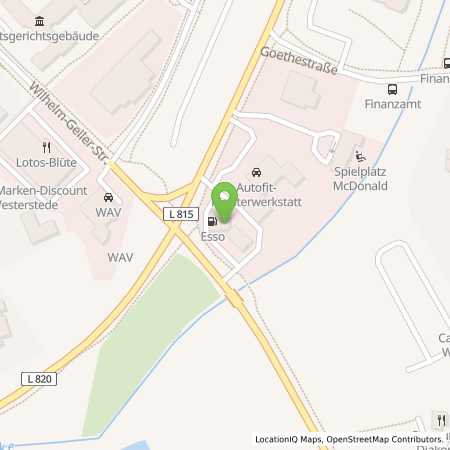 Standortübersicht der Benzin-Super-Diesel Tankstelle: Esso Tankstelle in 26655, WESTERSTEDE