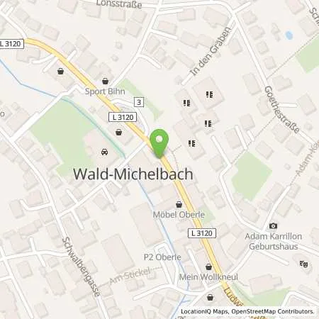 Standortübersicht der Tankstelle Aral Tankstelle in 69483 Wald-Michelbach