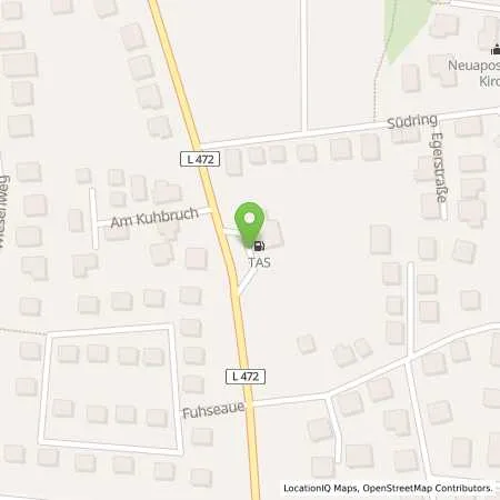 Standortübersicht der Tankstelle TAS Broistedt in 38268 Lengede (Broistedt)