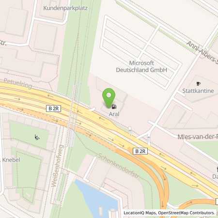 Standortübersicht der Benzin-Super-Diesel Tankstelle: Aral Tankstelle in 80807, München