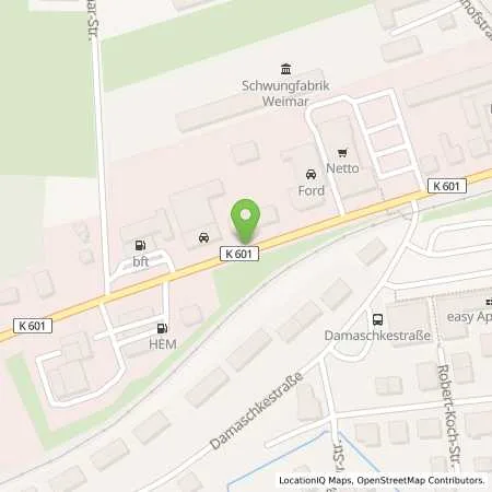 Standortübersicht der Tankstelle BFT Tankstelle Weimar in 99427 Weimar