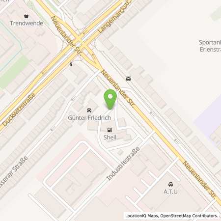 Standortübersicht der Benzin-Super-Diesel Tankstelle: Shell Bremen Neuenlander Str. 25/27 in 28199, Bremen