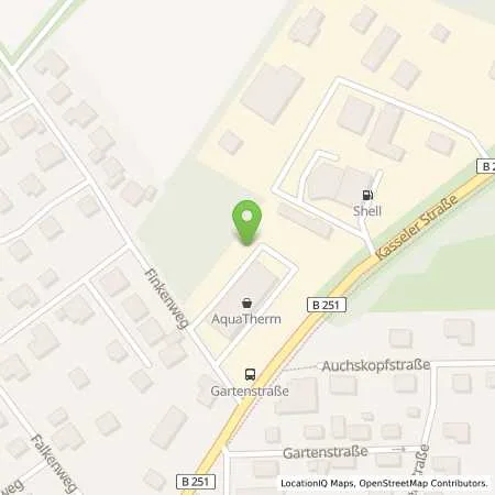 Standortübersicht der Tankstelle Shell Habichtswald Gewerbepark 7 in 34317 Habichtswald