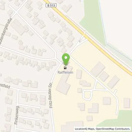 Standortübersicht der Tankstelle Raiffeisen Ostmünsterland eG in 33428 Greffen