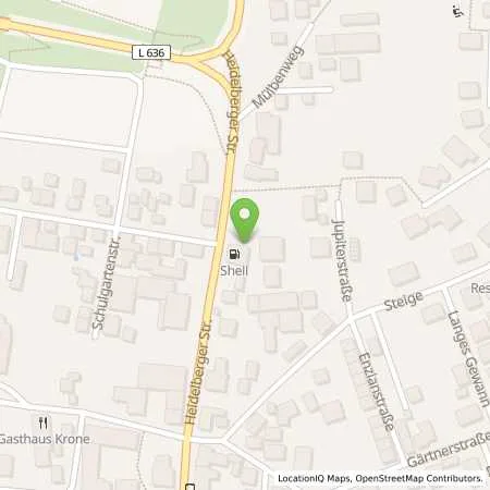 Standortübersicht der Tankstelle Shell Mosbach Heidelberger Str. 120 in 74821 Mosbach