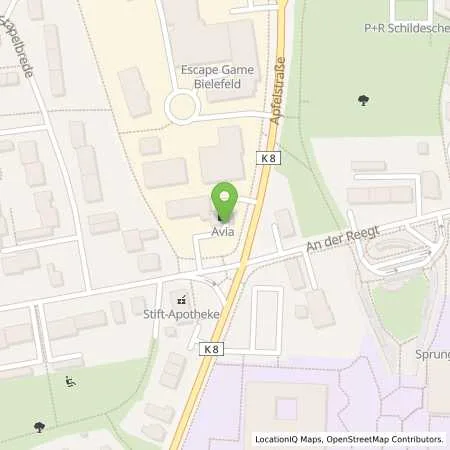 Standortübersicht der Tankstelle Fricke in 33611 Bielefeld