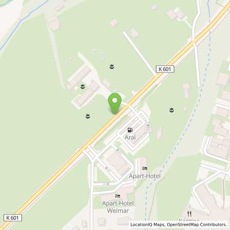 Standortübersicht der Benzin-Super-Diesel Tankstelle: Aral Tankstelle in 99425, Weimar