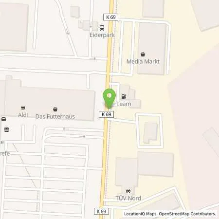 Standortübersicht der Tankstelle Rendsburg (24768), Friedrichstädter Str. 52 in 24768 Rendsburg